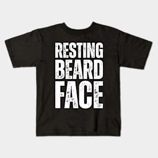 Resting Beard Face Funny Beard Parody Bearded T-Shirt Kids T-Shirt